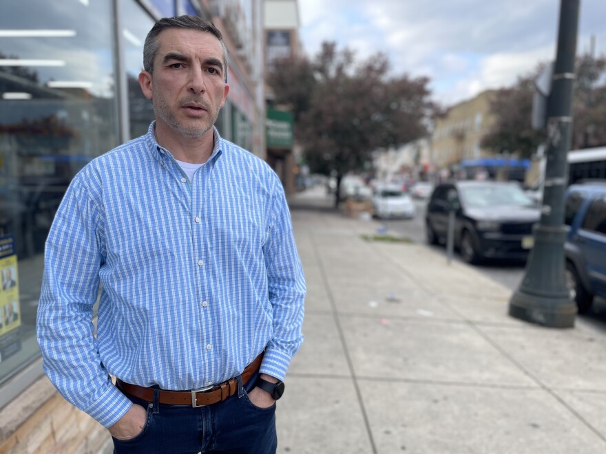 Amjad Abukwaik owns Sheefa Pharmacy, in Little Ramallah's bustling business district. Like many here, he was born in Gaza.