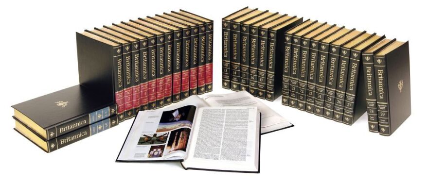 An Encyclopædia Britannica print set.