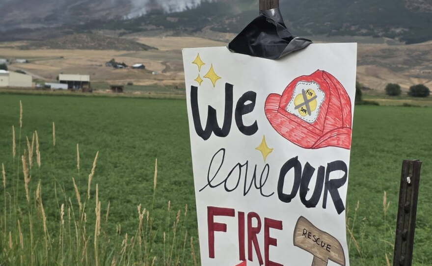 Photos taken near the Rocky Canyon Fire in Summit County, Utah, on Aug. 12, 2026.