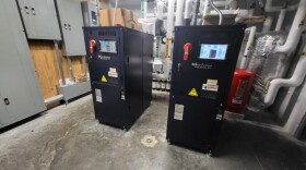 Geothermal heat pumps at the new Department of Public Works garage in Coeymans.