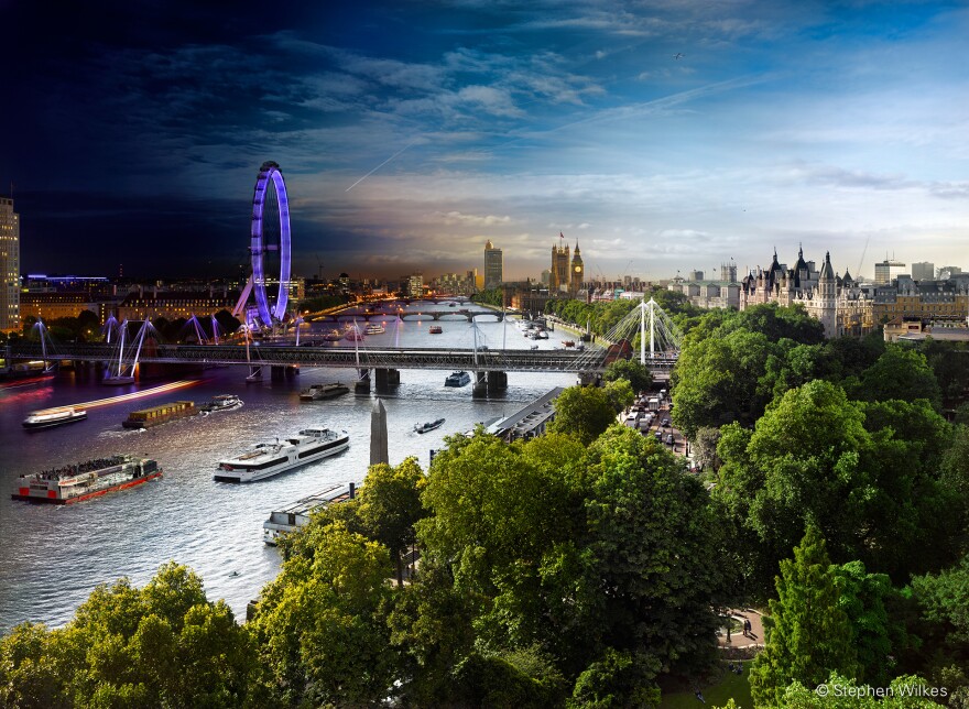 View from The Savoy, London, Day to Night, 2013.