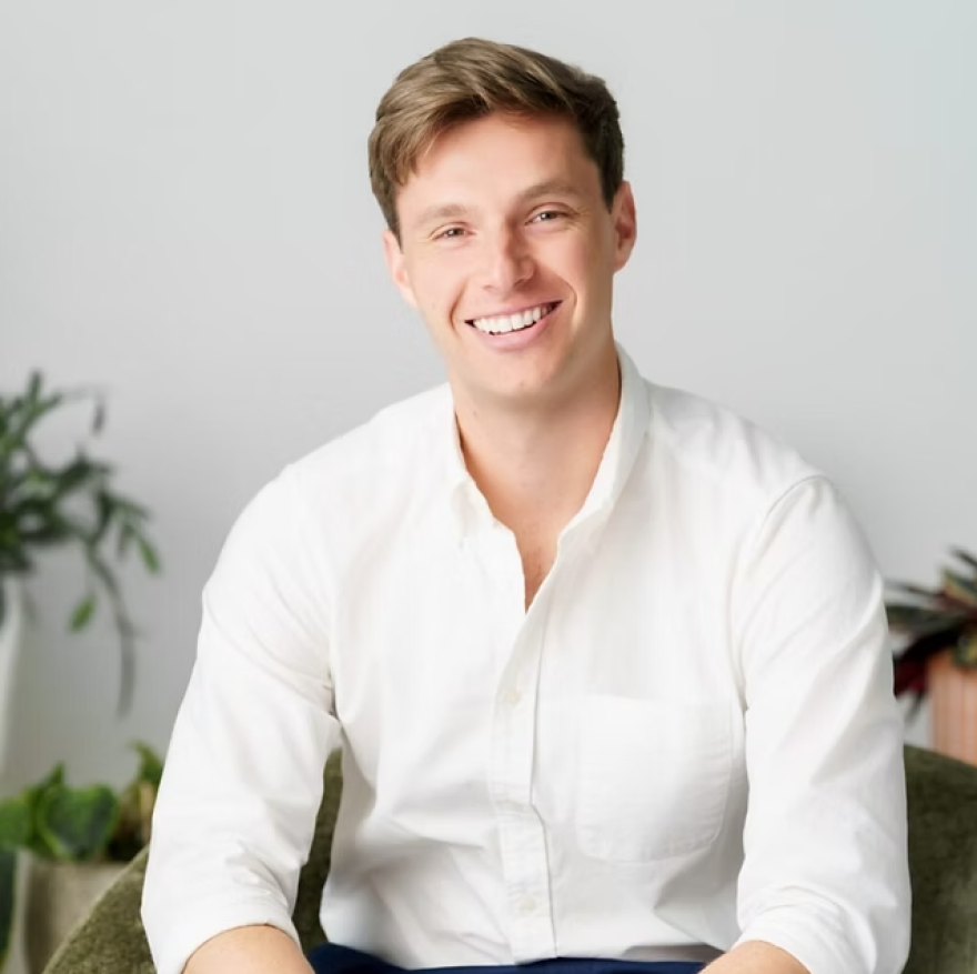 Man in white dress shirt