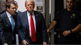 Former U.S. President Donald Trump returns to court for his hush money trial at Manhattan Criminal Court. (Photo by Andrew Kelly-Pool/Getty Images)