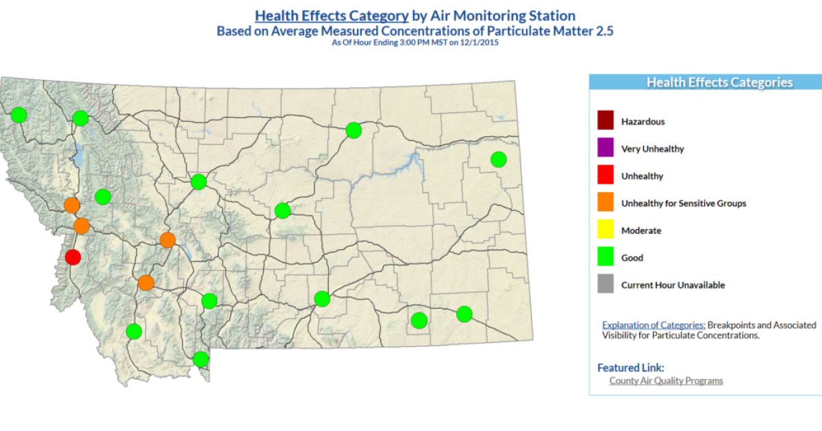 Inversions Prompt Montana Air Quality Alerts Montana Public Radio