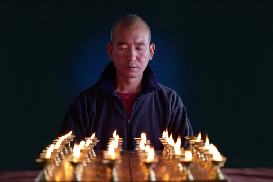 Former monk Lobsang Phuntsok is the father figure for the 85 children who live at his school.