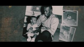 Photos of Roberto Clemente with his son Roberto Jr. used in the new doc CLEMENTE