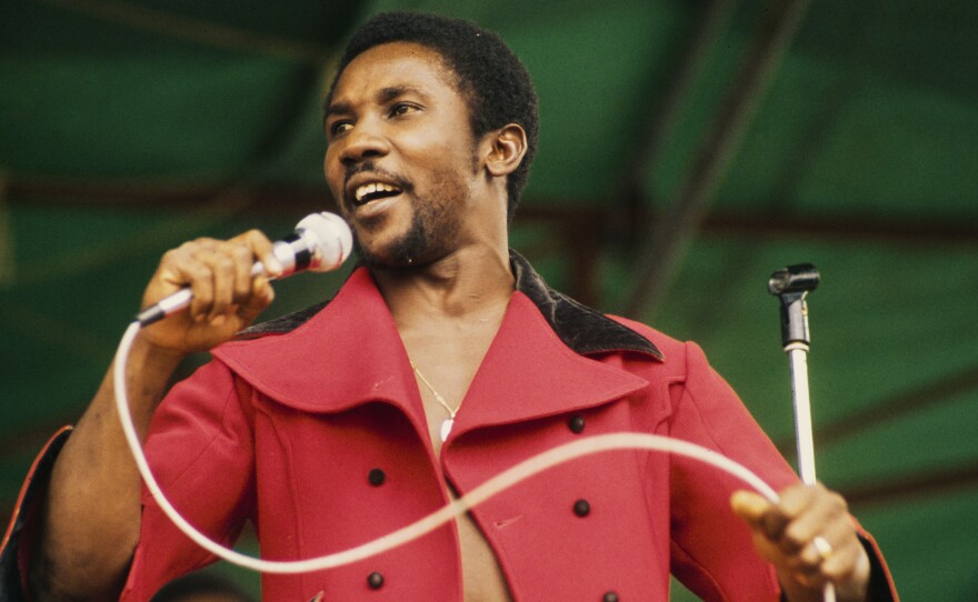 Toots Hibbert of Toots and the Maytals performs on stage in Hyde Park, London, 31st August 1974.