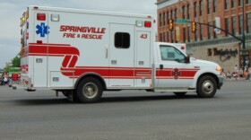 The Springville Fire & Rescue ambulance #43 in a parade on South Main Street (U.S. Route 89) in Springville, Utah, June 2016, is close to Salt Lake City. But in rural areas, there is a shortage of EMS providers.