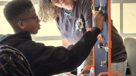 Students engage in an engineering activity at the second annual Summer Tech Day.