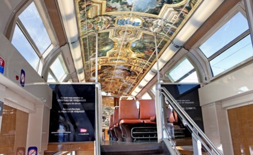 The ceiling of the Hall of Mirrors.