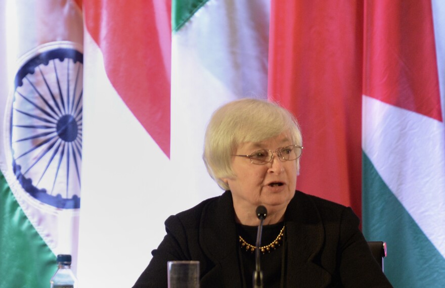 Federal Reserve Vice Chair Janet Yellen speaks at an international monetary conference in Shanghai on June 3, 2013.