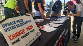 The Road to Change voter registration table in Punta Gorda on Tuesday, June 26