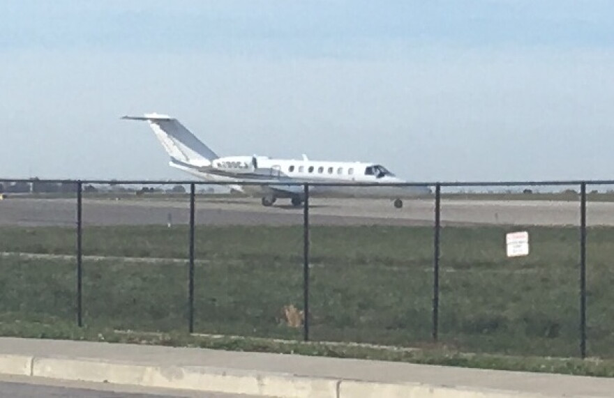 Jet preparing for takeoff Tuesday Nov 23