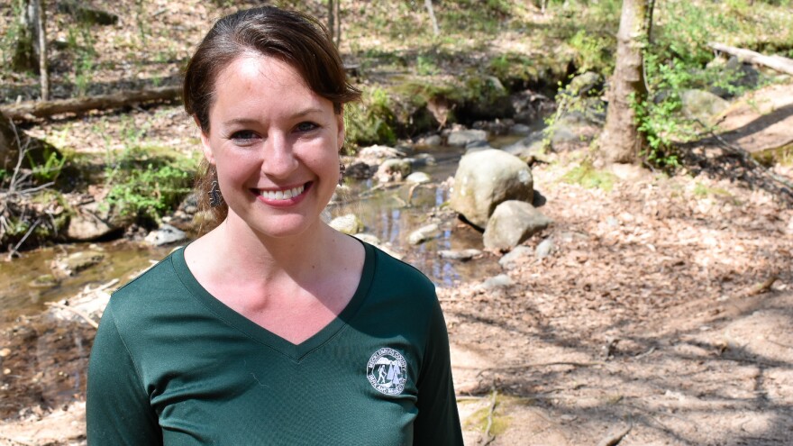 Environmental educator Catherine Robertson works at McDowell Nature Preserve.