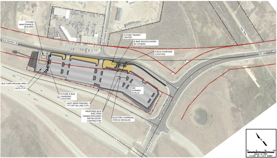 The proposed park and ride at Quinn's junction.