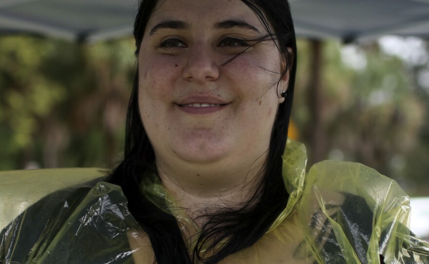 Michela Martinazzi, 20, a University of Florida student, was among the protesters.