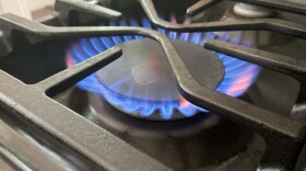 Gas burner on stove