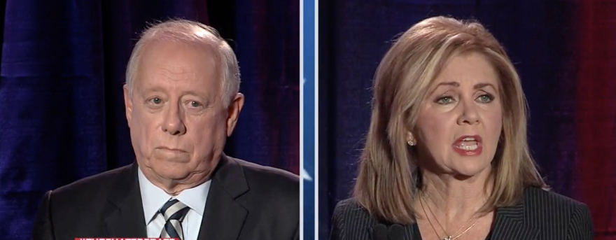 From the start of the debate, Republican Marsha Blackburn hammered away with her latest campaign point: that, as governor, Bredesen covered up sexual harassment allegations against an aide.