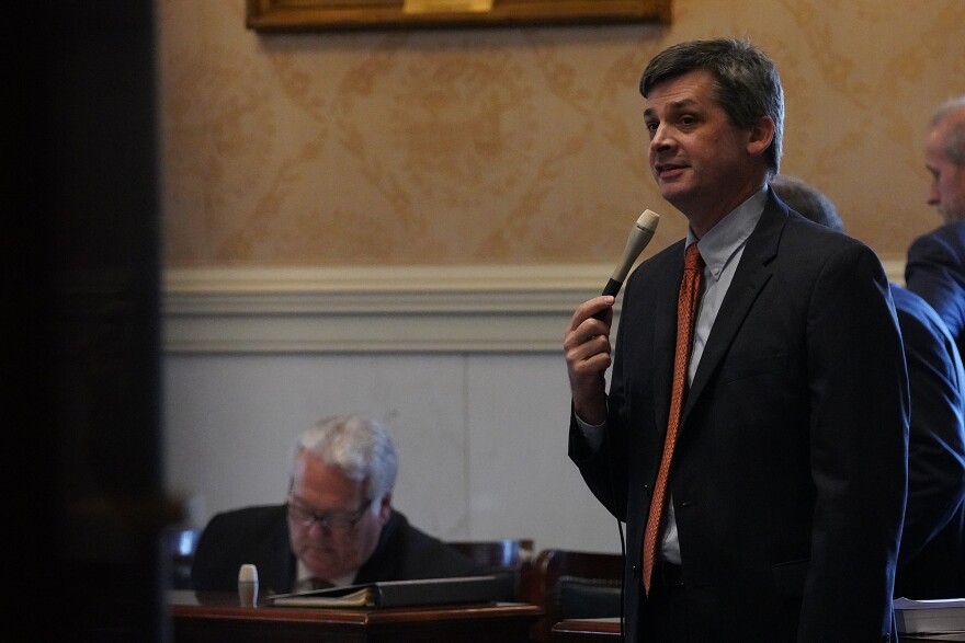 Senate Majority Leader Shane Massey, R-Edgefield, in the Senate chamber at the South Carolina Statehouse on May 12, 2026.