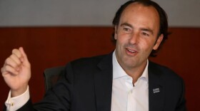 Kyle Bass speaks during the Reuters Global Investment 2019 Outlook Summit in New York on Nov. 14, 2018.