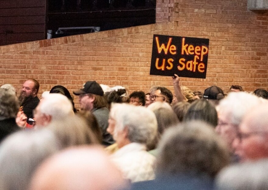 Members of the Indy Action Coalition host a public action meeting with multiple elected officials in attendance on March 12, 2026, at St. Luke’s United Methodist Church in Indianapolis. The meeting emphasized the coalition’s slogan, “We Keep Us Safe,” to their neighbors who are immigrants and refugees, and pushed for continued city support of the Streets to Home initiative.