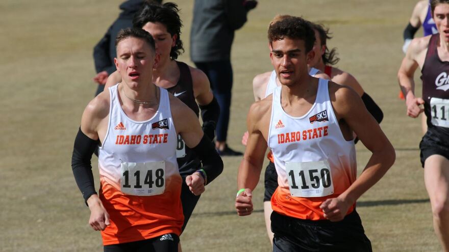 Dart and Colin run stride for stride