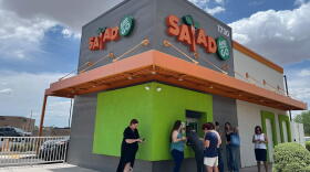 Salad and go with people waiting