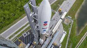 Mars Perseverance sits atop an Atlas V rocket ahead of Thursday's launch attempt. Photo: Ben Cooper / United Launch Alliance