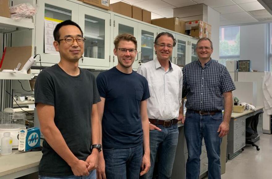 UK researchers (left to right) Tiantian Chen, Robert Murphy, Matthew Gentry and Craig Vander Kooi