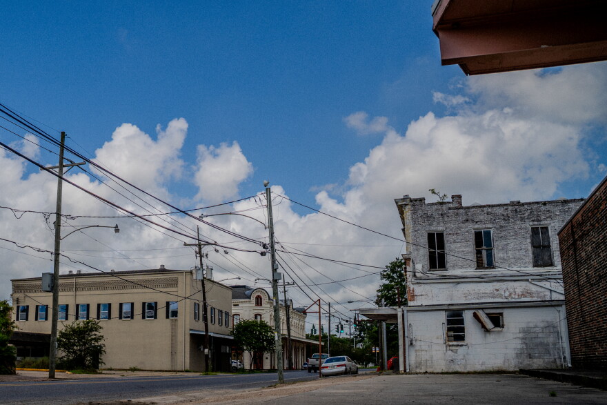 Downtown Donaldsonville, Louisiana, in Ascension Parish on Tuesday, June 9, 2026. At least 24 elected officials signed NDAs to keep details of the Hyundai negotiations secret before the project became public, including the mayor of Donaldsonville.