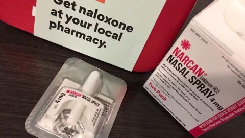The Oregon Health Authority plans to provide opioid overdose reversal kits to schools across the state. The kits naloxone, shown in this 2020 file photo, a drug that helps someone overdosing from fentanyl or other opioids.