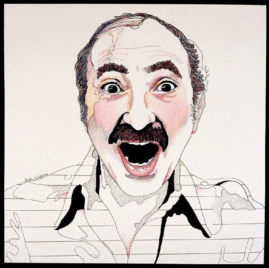 A portrait of legendary press agent Charlie Cinnamon on display in his new exhibit at the Jewish Museum of Florida, opening Monday, June 18, 2018.   