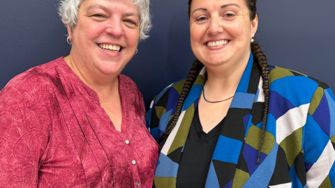 photo of two women smiling