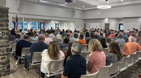 A crowd of about 300 Hoosiers attended a meeting to hear a plan to eliminate property taxes for owner-occupied homes. The event was Sept. 29, 2026 in Warsaw.