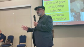 Mike Partain was born aboard Camp Lejeune in 1967 but grew up in Florida and says he wasn’t aware there was a problem with the water until shortly after he was diagnosed with breast cancer in 2007, at the age of 39.
