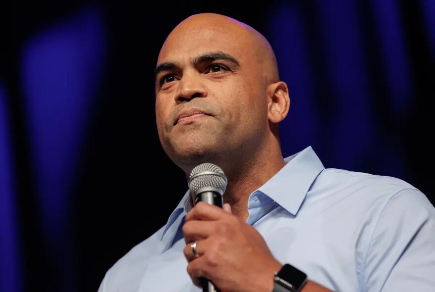 U.S. Rep. Colin Allred, D-Dallas, speaks during the kick-off event for the “Women for Allred” coalition in Dallas on Aug. 24, 2024.