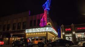 The Coolidge Corner Theatre on Harvard Street in Brookline. (Robin Lubbock/WBUR)