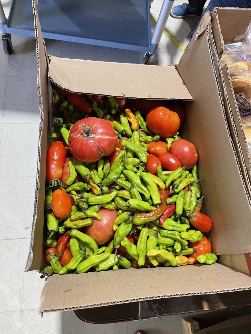 Local produce that's part of a 530 Food Rescue Coalition delivery. Photo taken in Paradise, Calif. on Sept. 16, 2022.