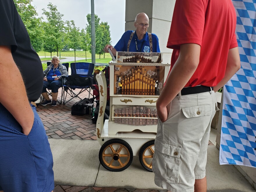 Organ grinder at Carillon Historical Park in Dayton, Ohio