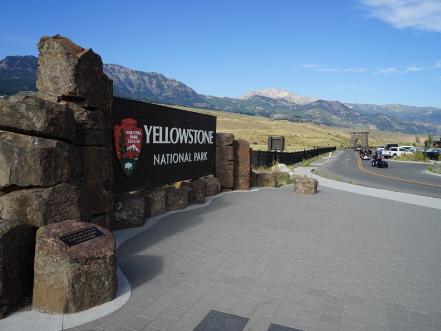 The north entrance of Yellowstone National Park is bustling during the coronavirus pandemic. In July, it saw more car traffic than it did during the same month last year.