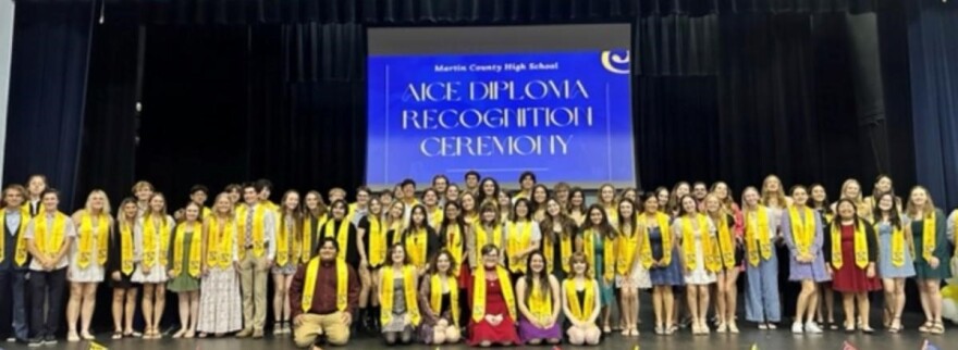 Eighty-six members of Martin County High School's Class of 2023 have received their Cambridge Assessment International Education (AICE) stoles for earning the prestigious diploma, which is recognized and held in esteem by leading colleges and universities throughout the world. The Martin County School District has been named Cambridge International's Small District of the Year for the 2022-2023 school year.