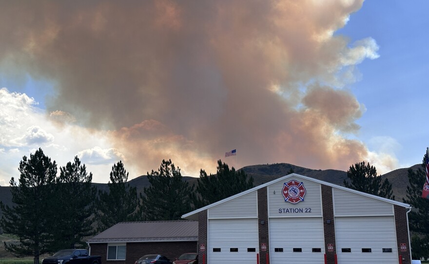 Photo of the Rocky Canyon Fire taken from Henefer, Utah, Aug. 9, 2026.