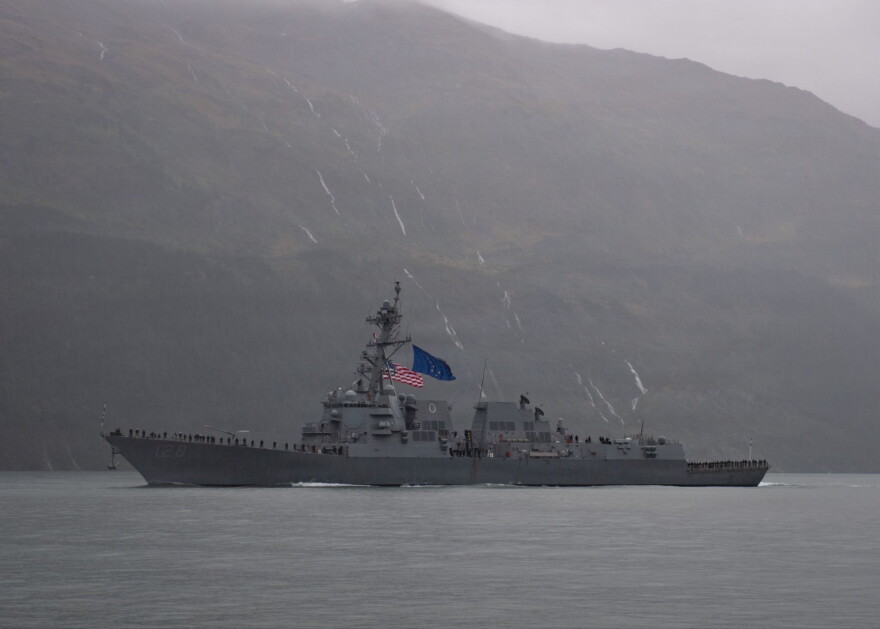 USS Ted Stevens Arrives in Whittier on Sept., 27, 2026.
