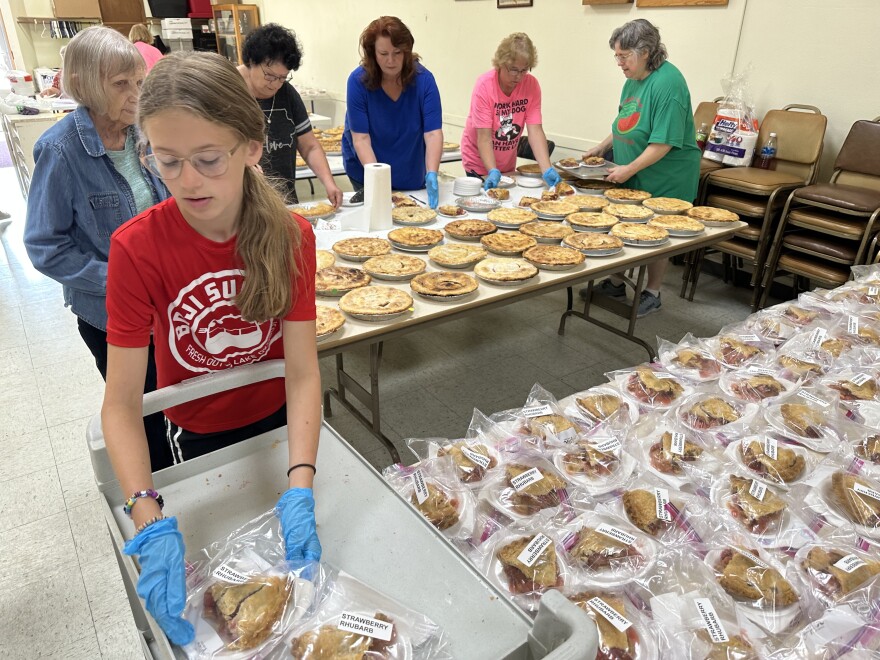 A scene preparing pies for the 2023 RAGBRAI in Quimby, Iowa, as part of the "PIEOWA" documentary, to be shown at Bettendorf Public Library, Saturday, May 30 at 2 p.m.