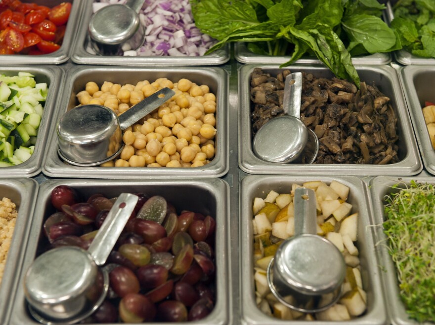 Ingredients at a Sweetgreen restaurant in Washington, D.C.