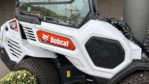 The world-famous Bobcat loader on display outside a Horbachers grocery store in Fargo, ND.