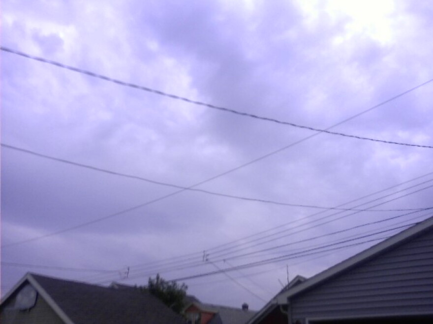 Rain clouds rolled into metro Buffalo Thursday night just before fierce storms hit