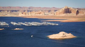 Climate change and overuse of the Colorado River could make 2026 a grim year for water levels at Lake Powell, seen here April 24, 2024.