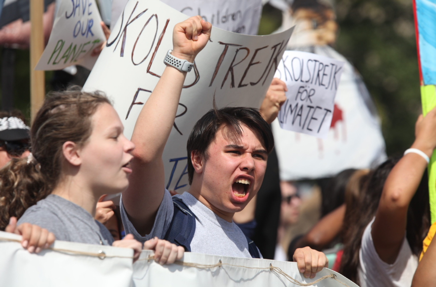 Climate protesters from D.C., Maryland and Virginia converged on the Capitol in Washington, D.C.