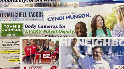 Campaign mailers for candidates in the 2024 elections.